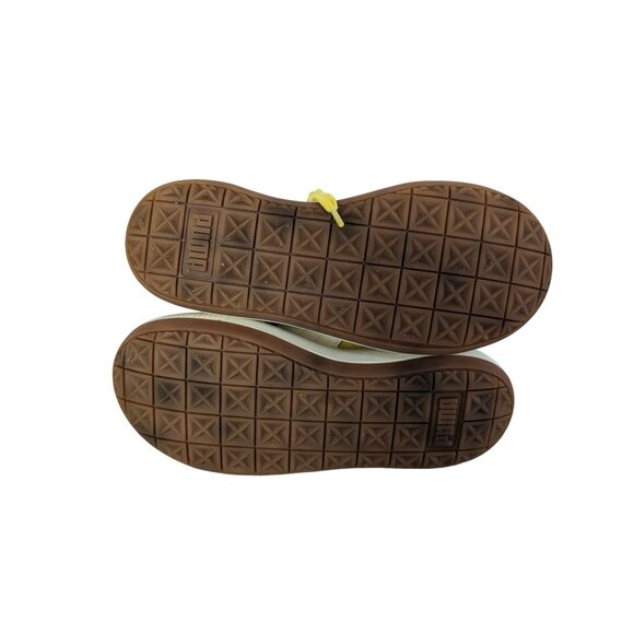 Puma Suede Mayu Up women's yellow & white platform sneakers Size 8 - Picture 7 of 11